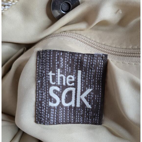 The Sak Avalon Backpack Beige/Brown Hand Crocheted Textile Purse - Picture 13 of 13